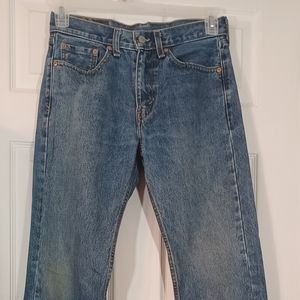 505 LEVI Blue Jeans Size 29X32 (actual 29X40) red tag medium wash